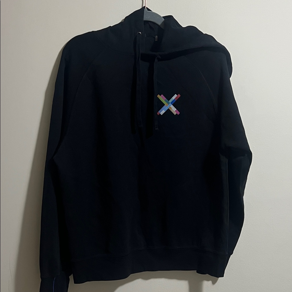 Bugatchi Black Hoodie With Colorful Accent